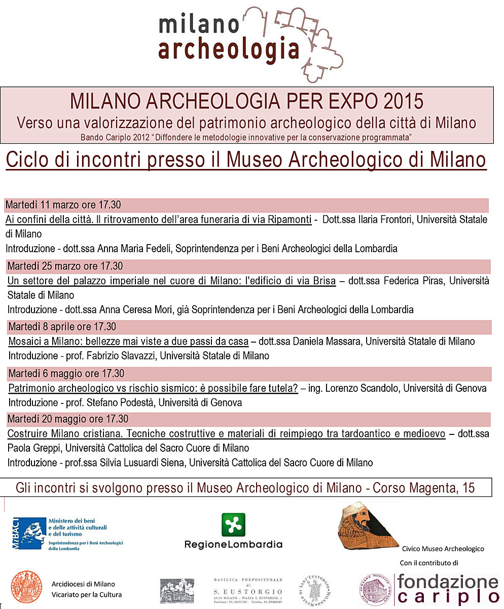 conferenze milano archeologia per expo 2015