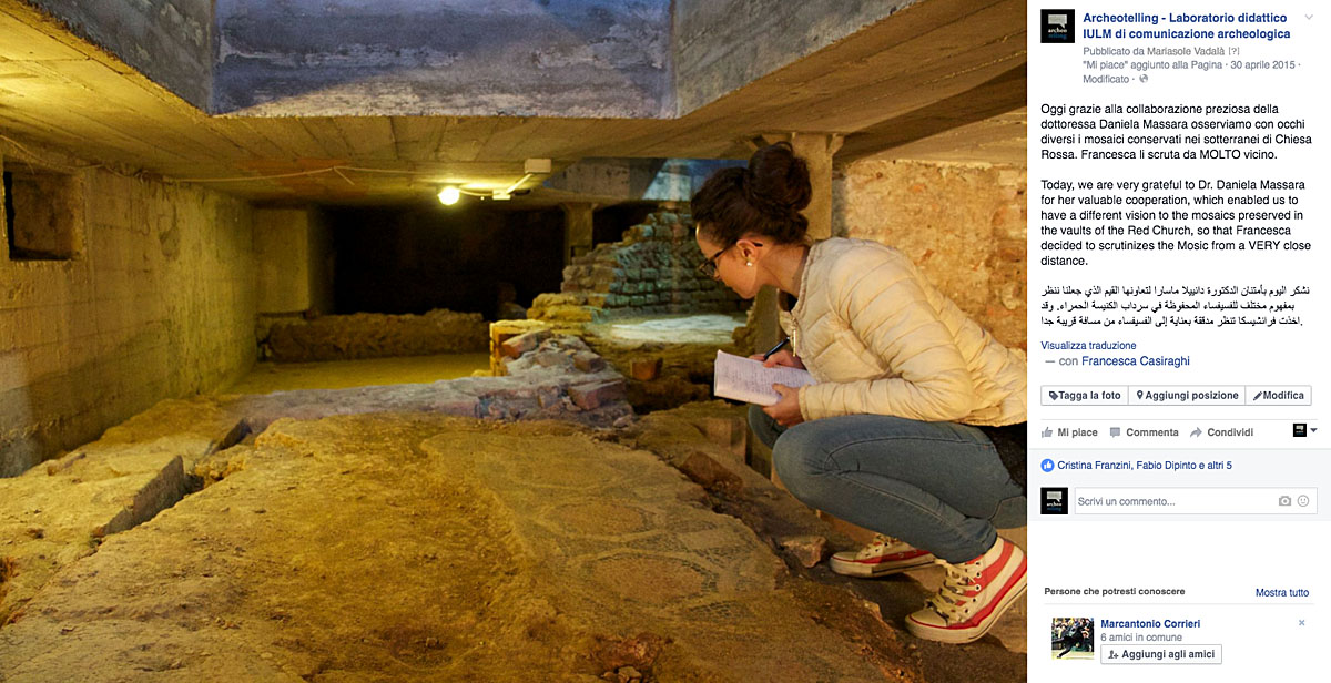 Un mosaico altomedievale conservato nei sotterranei di Santa Maria alla Fonte